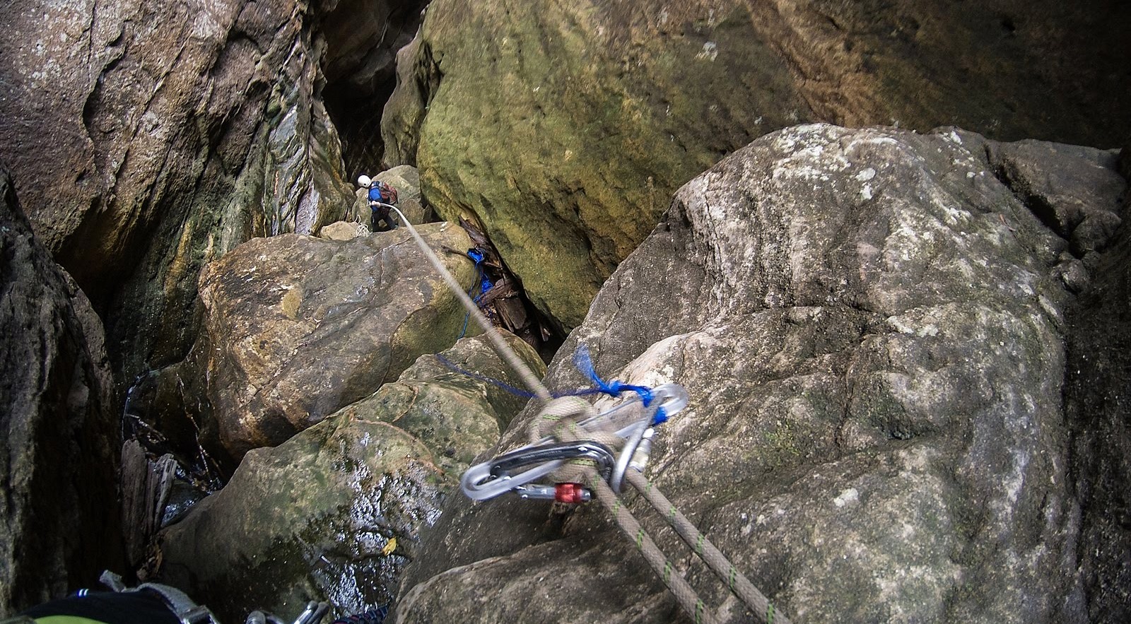 Advanced ropework: Fiddlestick retrievable abseiling anchor - fat canyoners